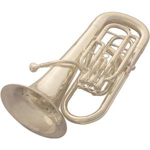 Professioneel Eufonium Messing Verzilverd Euphonium Tuba-houdinstrument Met Drie En Een Zijklep Met Accessoires