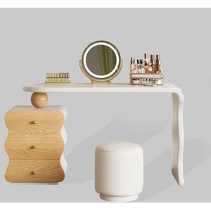 vanity desk Dresser Modern Minimalist Style Small Apartment Bedroom Dresser With Mirror Table Lamp Drawer Stool And Chest Storage Box Bedroom Dresser (Color : Single table 1m+dressing stool+mirror)