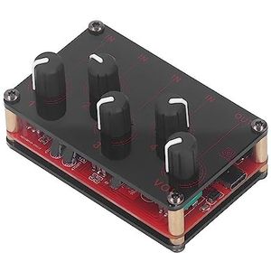 Mini-stereomixer, 100-240V Compacte Metalen Audiomixer voor Kleine Clubs (EU-stekker)