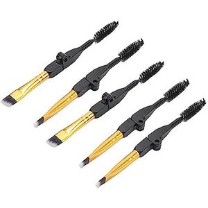 Dubbelzijdige Wimperborstel, Opvouwbare Make-up Wenkbrauw Wimperborstel Flexibel Ergonomisch voor Vrouwen voor Thuis