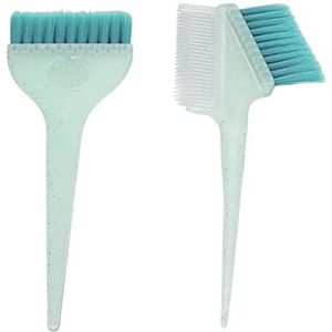 Haar Highlighting Borstel, Draagbare Ergonomische Elegante Glitter Handvat Haarverf Borstel Kam Zacht Nylon voor Kapsalon (Groente)