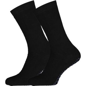 Homepads - Huissokken - Zwart - Antislip Zool - Comfortabele Katoen Mix