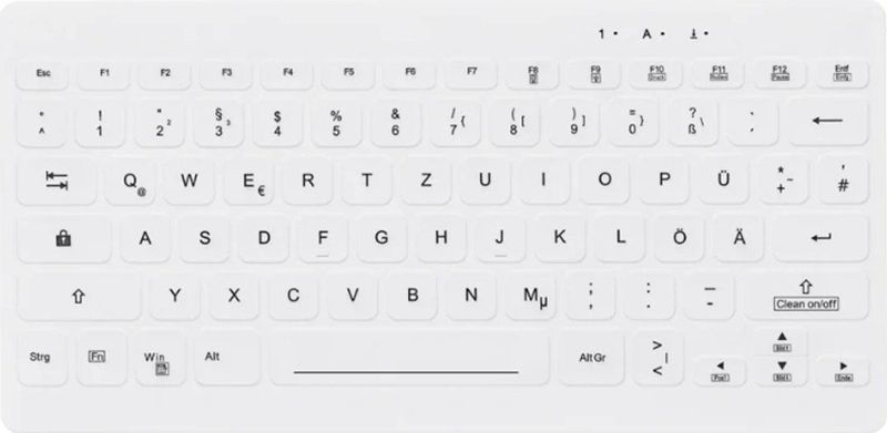 CHERRY Hygiëne Mini Ultraplat Toetsenbord - Wit - USB - Afwasbaar