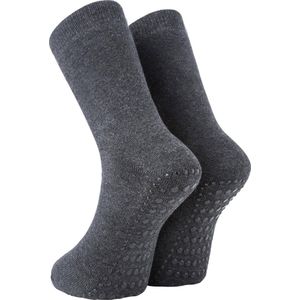 Homepads - Huissokken - Antraciet - Antislip Zool - Zachte Katoen Mix