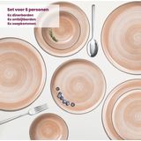 Cosy & Trendy - Serviesset Baltic - 18-delig - Perzik - Keramiek