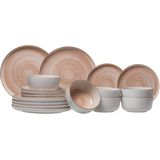 Cosy & Trendy - Serviesset Baltic - 18-delig - Perzik - Keramiek