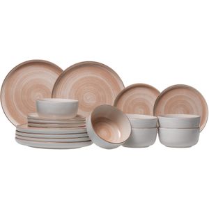 Cosy & Trendy - Serviesset Baltic - 18-delig - Perzik - Keramiek
