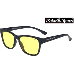 Polar Specs® Polariserende Nachtbril reiziger Classic PS9011 – Mat Black – Polarized Nightdriving – Small – Unisex