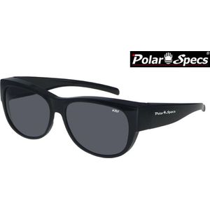 Polar Specs® Overzet Zonnebril PS5097 – Shiny Black – Polarized Black – Medium – Unisex