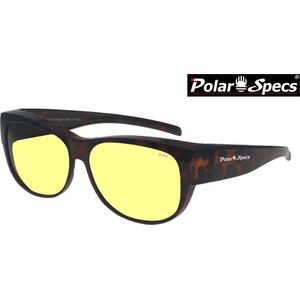 Polar Specs® Overzet Nachtbril PS5097 – Tortoise Brown – Polarized Nightdriving – Medium