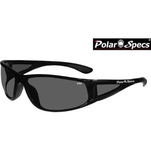 Polar Specs® Polariserende Zonnebril Full Wrap PS9027 – Shiny Black – Polarized Black – Medium – Unisex