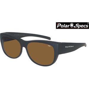 Polar Specs® Overzet Zonnebril PS5097 – Mat Black – Polarized Brown – Medium – Unisex