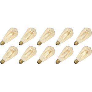 Lighto | LED filament | Grote fitting E27 | Edison lamp | Goud | 64mm | 4W