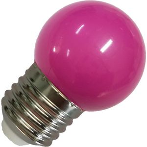 Lighto | LED Kogellamp Plastic | Grote fitting E27 | 1W Paars