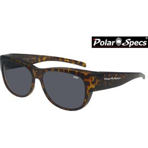 Polar Specs® Overzet Zonnebril PS5097 – Havana Brown – Polarized Black – Medium – Women