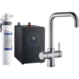 3in1 Multi -Tap Filtrete kokend water kraan & 3M waterfilter - L-uitloop-Chroom