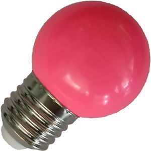 Lighto | LED Kogellamp Plastic | Grote fitting E27 | 1W Roze