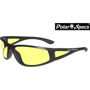 Polar Specs® Polariserende Nachtbril  Full Wrap PS9027 – Mat Black – Polarized Nightdriving – Medium – Unisex