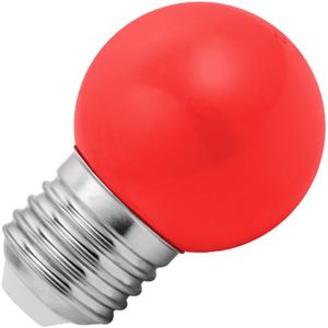 Lighto | LED lamp | Grote fitting E27 | Kogellamp | Rood | 45mm | 1W