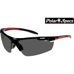 Polar Specs® Polariserende Zonnebril Velocity Sport PS9041 – Metallic Red – Polarized Black – Medium – Unisex