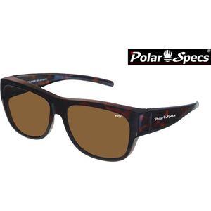 Polar Specs® Overzet Zonnebril PS5096 – Tortoise Brown – Polarized Brown – Large – Unisex