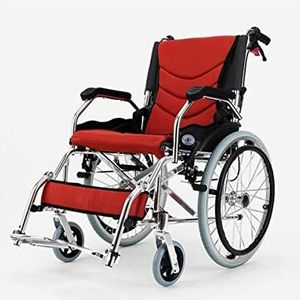 Lichtgewicht opvouwbare rolstoel Handmatige zelfrijdende rolstoel van aluminiumlegering Draagbare medische revalidatiestoel Trolley Mobiliteitsapparaat voor oudere senioren en gehandicapte g