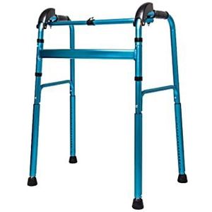 Senioren Rolling Walker Opvouwbare standaard Walker, verdikt extra looprek, in hoogte verstelbaar mobiliteitshulpmiddel voor ouderen lopen - eenvoudig te monteren