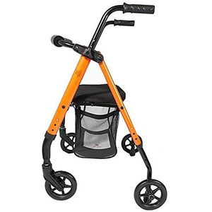 Opvouwbare lichtgewicht rollator rollator, met zitje & 2 grote wielen, in hoogte verstelbare senioren staande rollator glijders, voor outdoor indoor all-terrain (maat: 4 wielen)