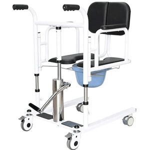 Transferliftstoel Hydraulische patiëntenlift Rolstoel met 180° gedeelde zitting Patiëntenlift 150kg/330lbs Lifthulp Transportstoel