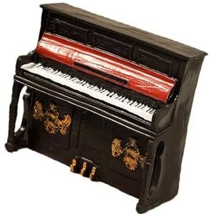 Mini-muziekinstrumentornamenten Pianoornamenten Mini-muziekinstrument Model TV-kast Kamer Slaapkamer Kleine Meubels ( Color : Black )