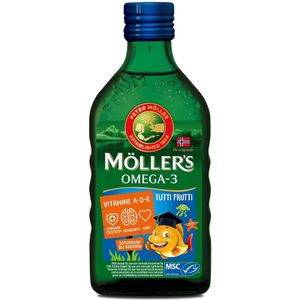 Mollers Omega-3 levertraan tutti frutti 250 Milliliter