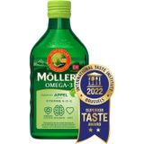 Möller's Omega-3 Appel - 250 ml - Visolie - Levertraan - Voedingssupplement - Met vitamine D