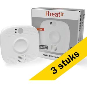 3x Heatit Z-Smoke | Rookmelder | Z-Wave Plus | 230V