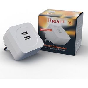 Heatit Z-Repeater | Dual USB | Z-Wave Plus | Wit