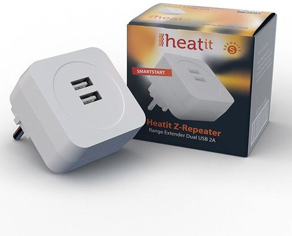 Heatit - Z-Repeater Z-wave Plus - Inbouwschakelaar - Met Twee USB Outlets