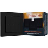 Heatit Z-Push | Wandschakelaar | Z-Wave Plus | Zwart