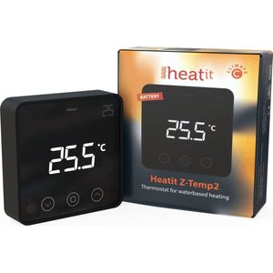 Prodye Heatit Z-Temp2 Thermostaat Batterij Black RAL 9011