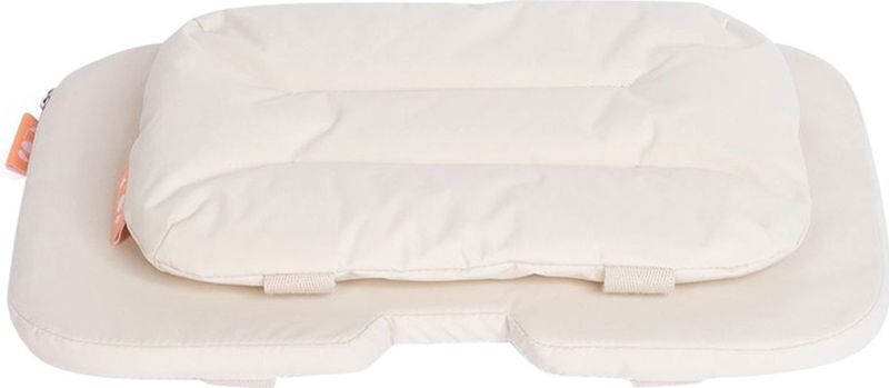 Kaos Klapp Eetstoelkussen Beige - Zacht, Reversibel en Machinewasbaar Stoelkussen voor Klapp Kinderstoelen