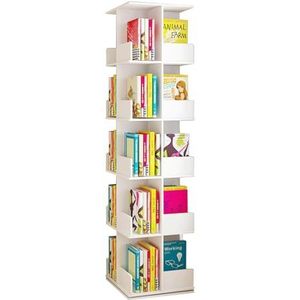 Boekenplanken Boekenkast met 2 tot 5 lagen Meerlaagse boekenplanken Staande boekenkast 360° draaibare boekenplank Boekenkast Opbergplank