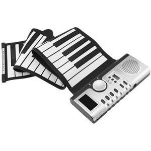 elektronisch toetsenbor 61 Toetsen Oprolbaar Pianotoetsenbord Draagbare Zachte Siliconen Elektronische Piano Ingebouwde Luidspreker LCD-scherm Opname