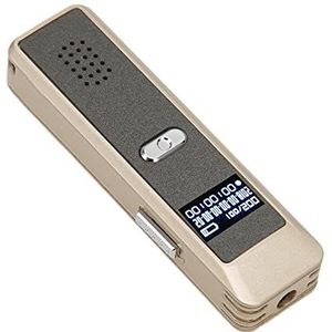 Mini Spraakgestuurde Recorder, Lange Uithoudingsvermogen Spraakgestuurde Recorder MP3-speler Tijdstempel voor Vergaderingen HD Ruisonderdrukking voor Onderwijs (Gouden schelp 32GB)