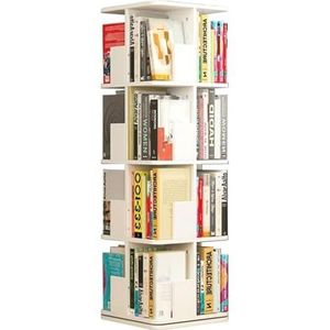 Staande boekenkast Boekenplanken met 2/3/4 niveaus Spaanplaat Boekenplank Opbergplank Scandinavische luxe 360° draaibare boekenplank