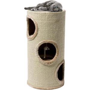 Topmast Tower Bueno Krabton - Krabpaal - Voor Katten - Beige - 35 x 35 x 70 cm