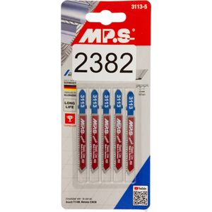 MPS - Zaagbladen - Decoupeerzaag - 5 stuks - Plastic - Aluminium - RVS - Hard board