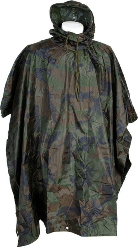 Fostex - Poncho Zwaar - Camouflage Groen - 100% Nylon - 150 x 220 cm