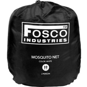 Fosco Industries Muskietennet  2 persoons - wit