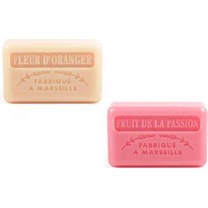 2x Soap bar - Savon de marseille fruit de la passion + Sinaasappelbloesem