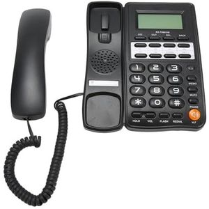 Vaste Telefoon, Antislip Vaste Telefoon, Energiebesparend, Veelzijdig, voor Ouderen, van Hotel Tot Slaapkamer (BLACK)
