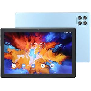 Tablet, EU-stekker 100-240V 8 Core 4GLTE-processor 5G Dual WiFi 10,1 Inch 2-in-1 Tablet-pc voor Kijken (Blauw)
