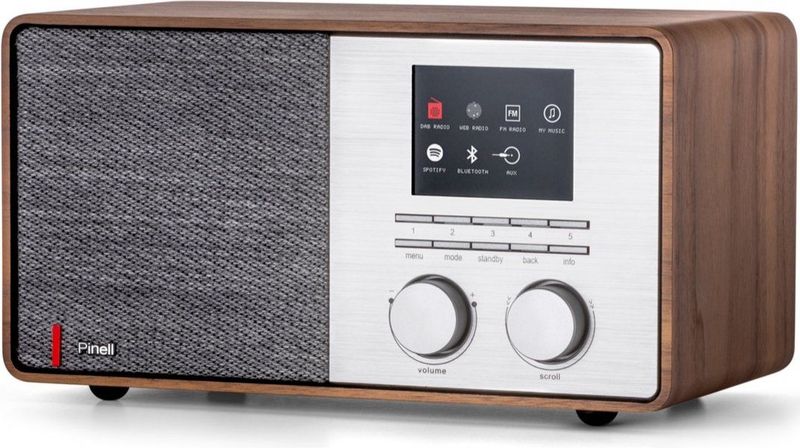 Pinell - Supersound 301 - Internetradio - Walnoot - DAB+ - FM - Spotify Connect - Bluetooth